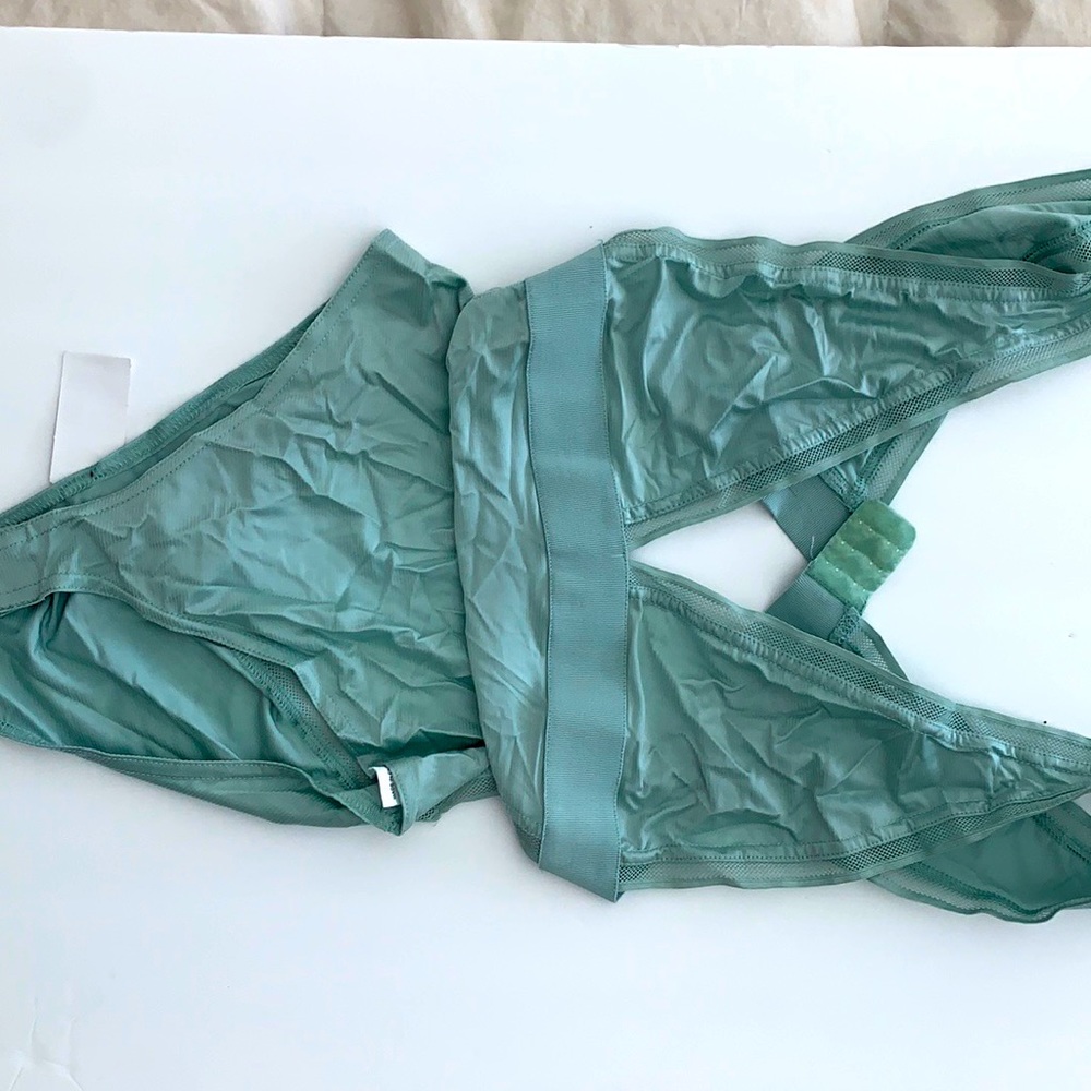 Silk Backless BodySuit Teal